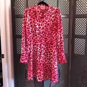 Kate Spade Pink Leopard Print Dress - Size 14